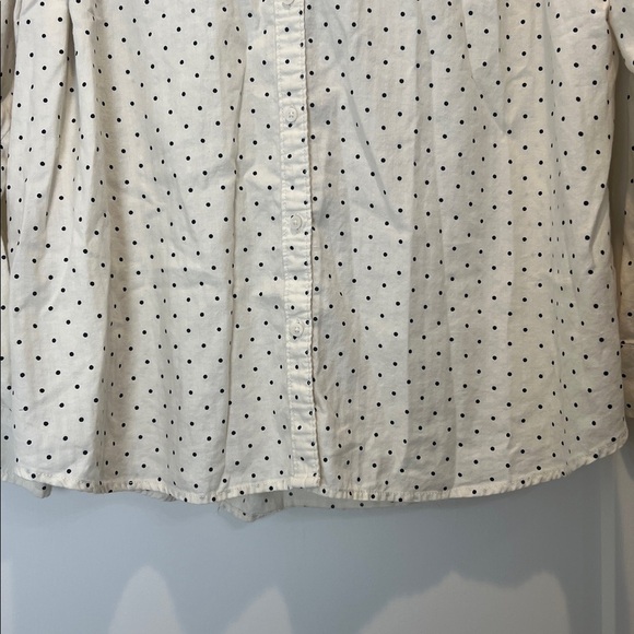 St. John's Bay Cream and Black Polka Dot Shirt size 3X. - Picture 3 of 9